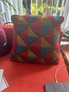 knitted cushion